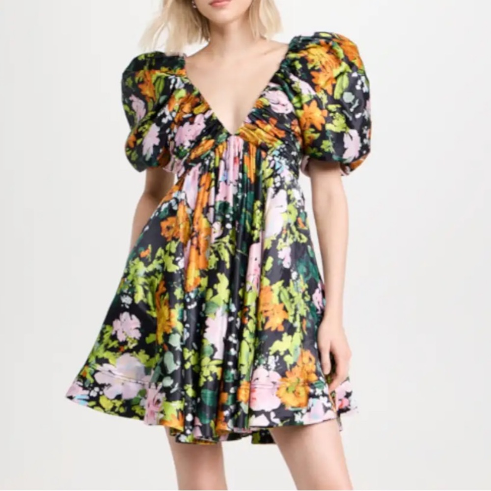 Aje Gabrielle Plunge Mini Dress